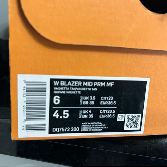 Women’s NIKE Blazer MID PRM MF size 6 - Picture 3 of 5